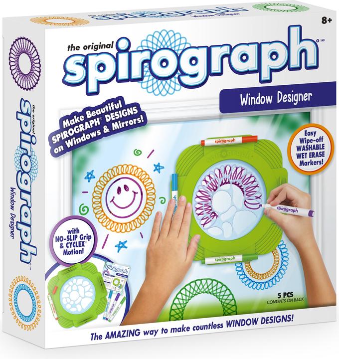 Image du produit Boti Kit de pochoirs à peindre Spirograph Window Designer vert