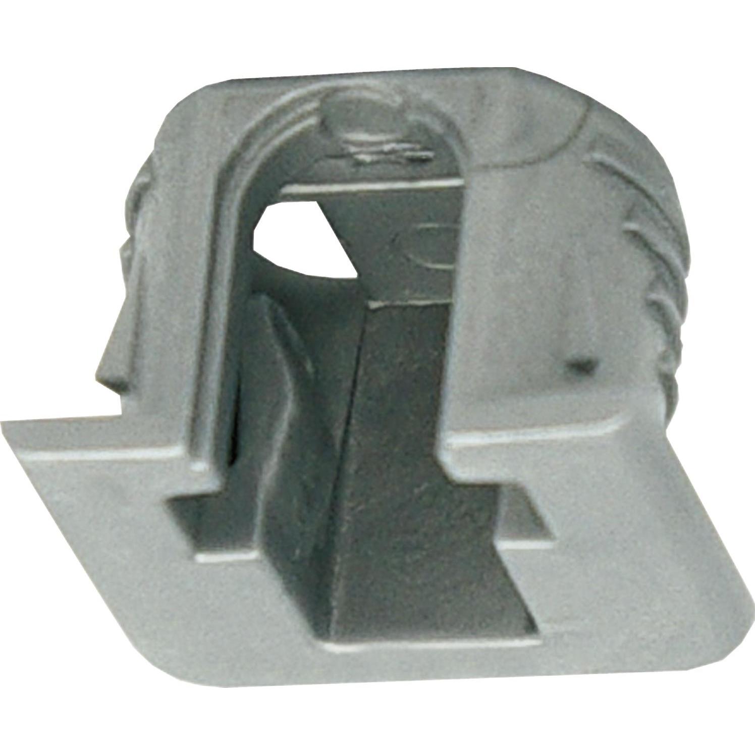 Italiana Ferramenta, Möbelausstattung, Bodenträger FLIPPER zum Anschrauben, Bohr ø 15 mm, Kunststoff silberfarbig (100 S...