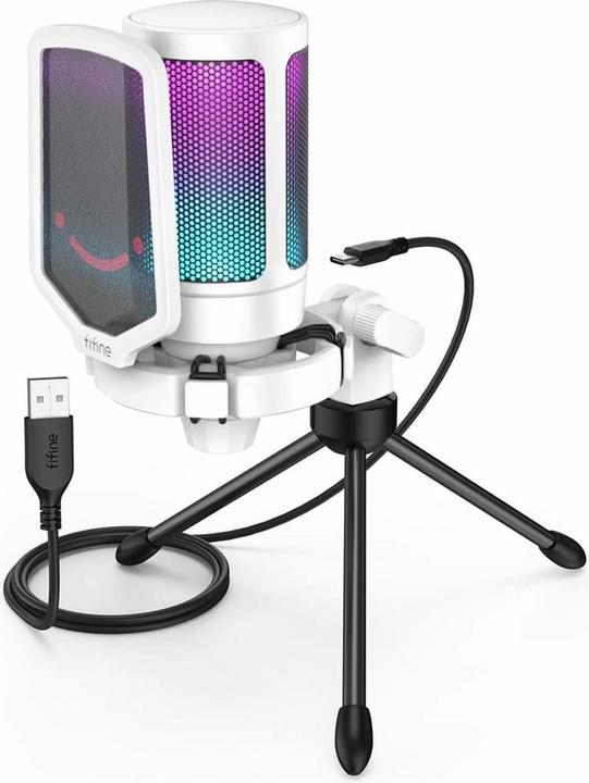 Produktbild Fifine USB-RGB-Streaming-Mikrofon mit Ständer