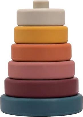 Activity Board 6pcs baby building blocks toy round shape construction toy children soft silicone stacking