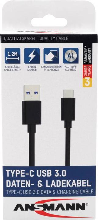 Actual product image Ansmann charger cable (1.20 m, USB 3.0)