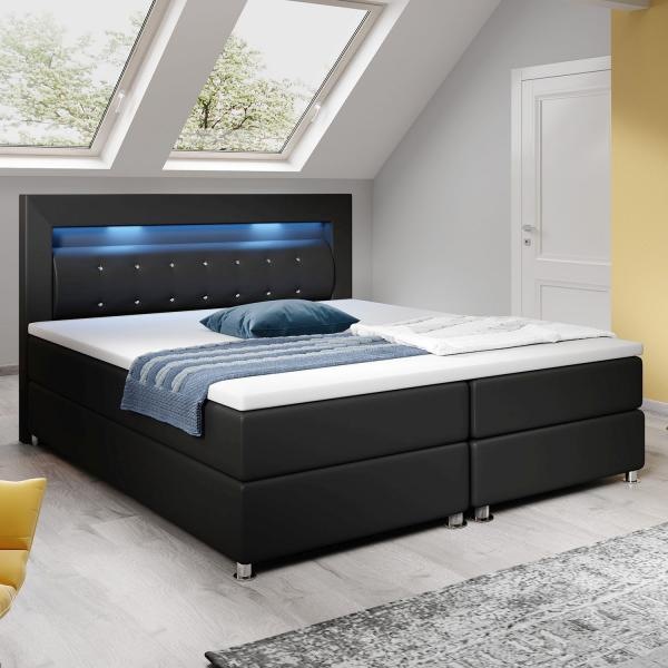 Produktbild Juskys LED Boxspringbett Montana (180 x 200 cm)
