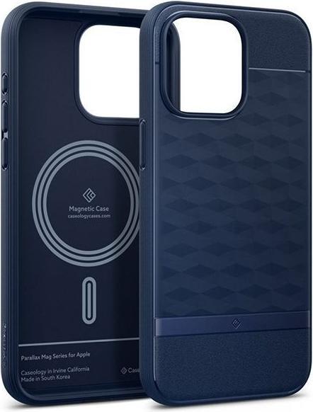 Actual product image Caseology Parallax MAG iPhone 15 Pro Max 6.7" Magsafe Granatowy/Midnight Blue ACS06615 (Apple iPhone 15 Pro Max)