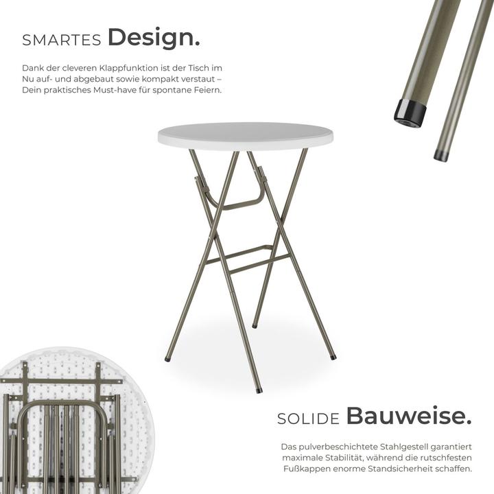 Actual product image tectake Bar table (Ø 80 x 110 cm)