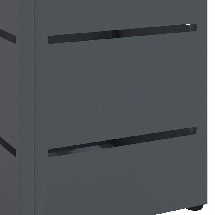 Actual product image vidaXL Umbrella stand anthracite metal medium Decorative inserts