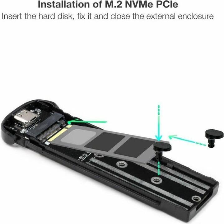 Actual product image Tooq Technology CAJA EXTERNA M.2 NVMe USB3.1 GEN2 ALUMINIO AZUL (M.2)