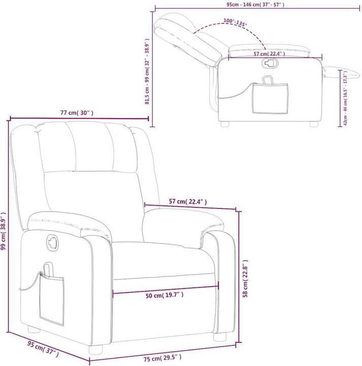 Actual product image VidaXL Massage-Relaxsessel