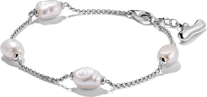 Immagine prodotto Thomas Sabo Armband mit Perlen Natural Beauty Silber (19 cm, Argento 925)