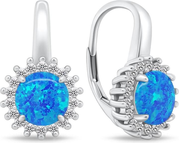 Immagine prodotto Brilio Argento - Eleganti orecchini in argento con zirconi e opali EA931WB