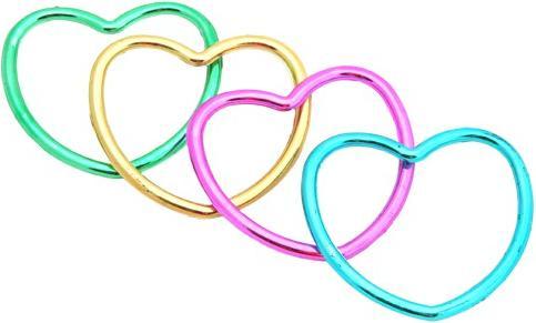 Immagine prodotto Unique Braccialetti con cuore scintillante (12 pezzi) (In plastica)