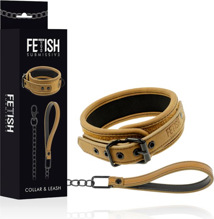 Actual product image Fetish submissive Collar & Leash vegan leather