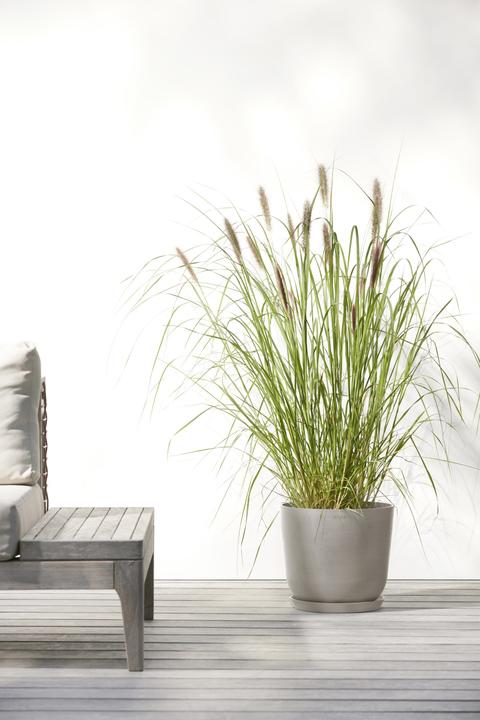 Actual product image Ecopots Oslo 25 + Water Reservoir White Grey (25 x 21.40 cm)