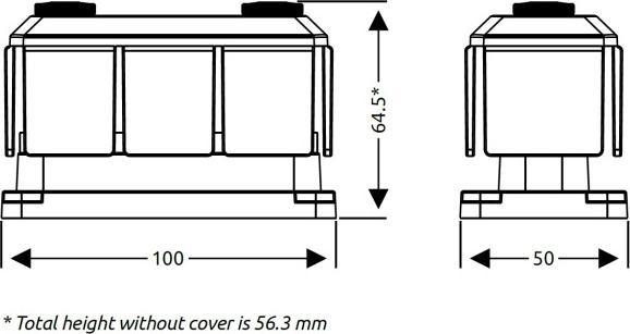 Actual product image TBS Electronics DCM busbar 3xM8