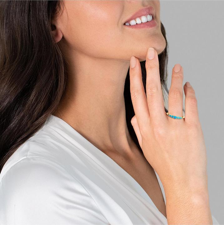 Image du produit Glanzstücke München Femmes argent sterling turquoise (rec.) or jaune - 28693 (60, Argent 925)