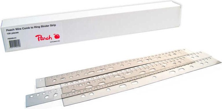 Actual product image Peach Wire Comb to Ring Binder Strip
