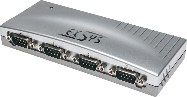 Actual product image Exsys EX-1334, USB to 4S Serial RS232 Port (Prolific Chip)