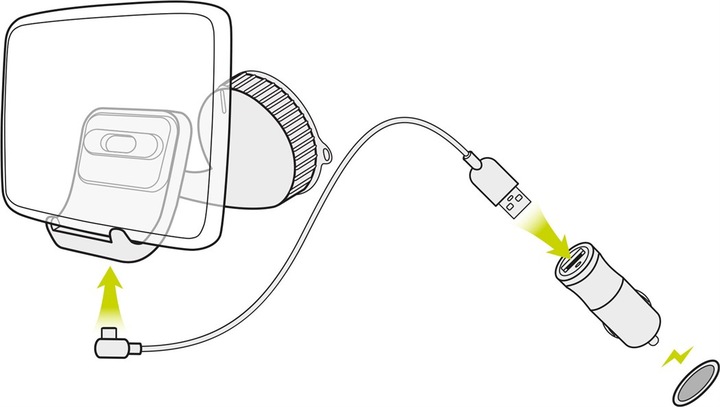 Actual product image TomTom Click & Go holder incl. charger for Go 520/620/5200/6200