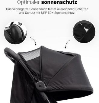 Productafbeelding Hamilton by yoop Kinderwagen S1 Plus Schwarz - Leichtgewicht Buggy - MagicFold™ Technology (0 Maanden - 4 Jaren)