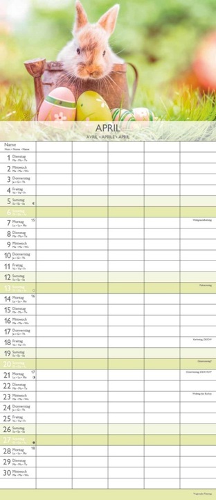 Produktbild Alpha Edition Familienkalender (19.5 x 45 cm, Harter Einband, Deutsch)