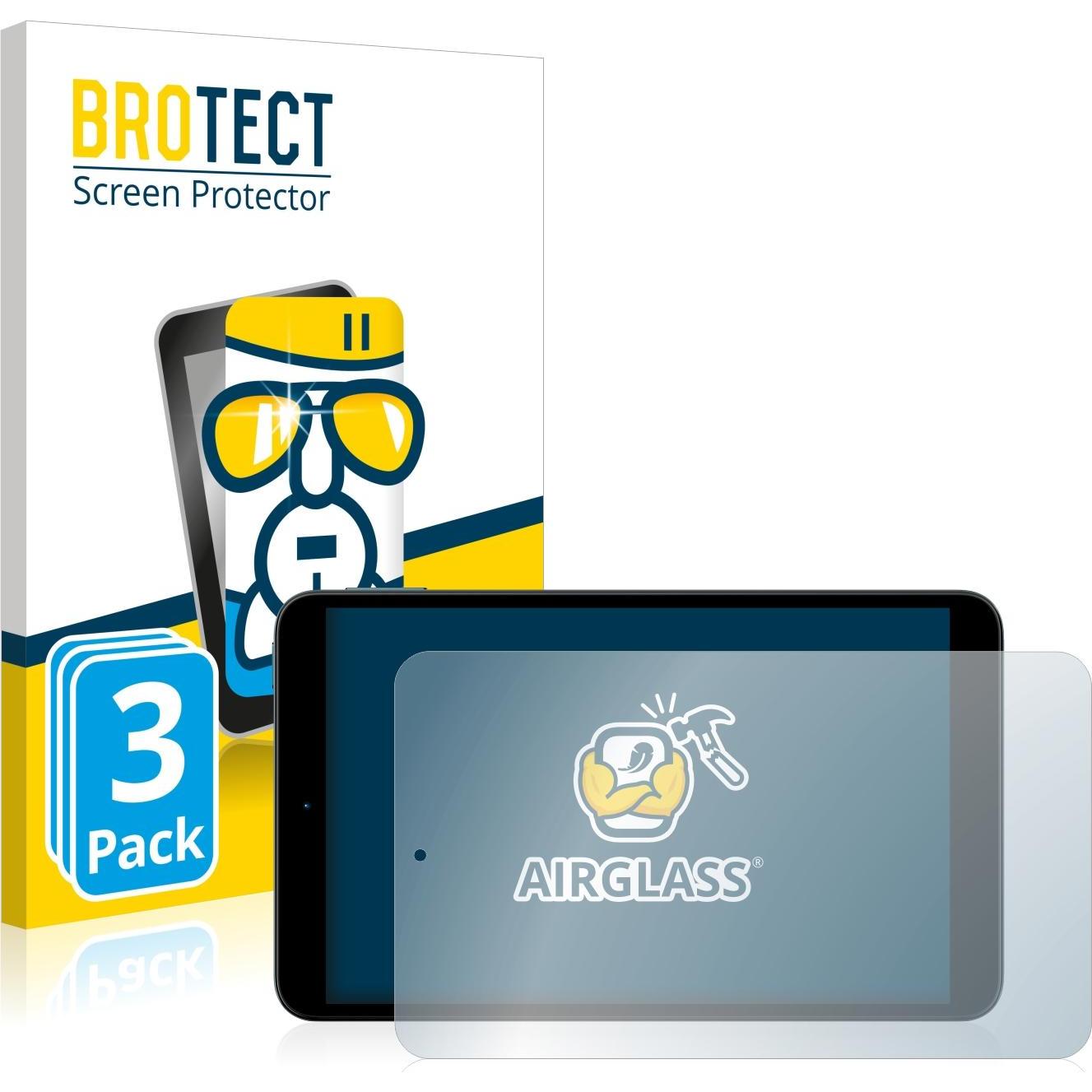 BROTECT AirGlass Panzerglasfolie (3 Stück, T10), Tablet Schutzfolie