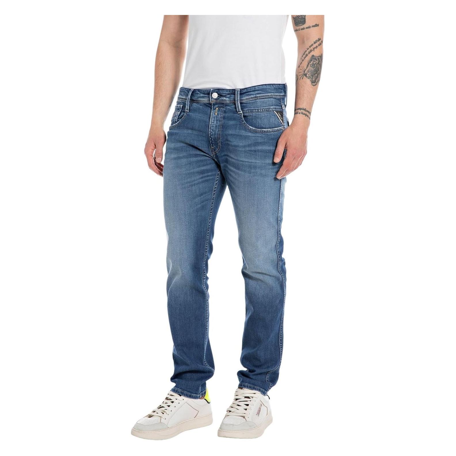 Replay, Herren, Jeans, Anbass Hyperflex Eco Plus Slim Fit Jeans, Blau, (W34/L32)