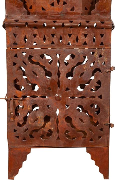 Actual product image Large Outdoor Pierced Ground Lantern with Decorative Candlelight Effect
