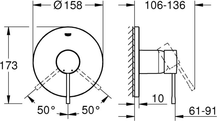 Actual product image Grohe Essence single-lever shower mixer