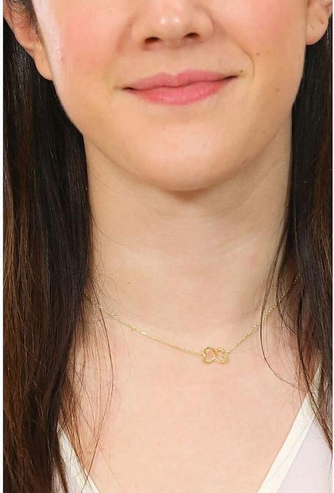 Produktbild Amen Cuddles Hearts Connected Romantic Gold Plated Necklace CLCUCUG3
