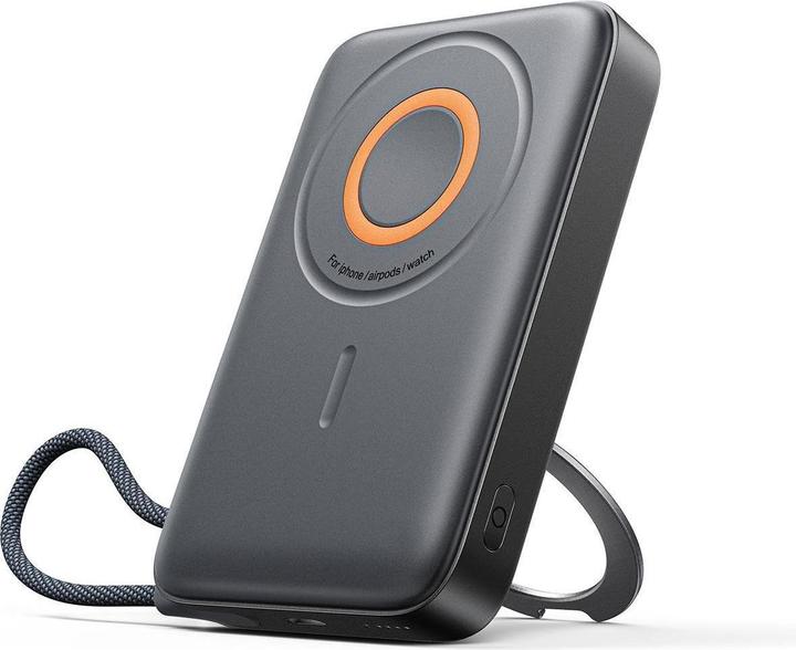 Produktbild Joyroom 22.5W MagSafe Wireless Power Bank 10000mAh with ring stand - Black (10000 mAh, 22.50 W, 38.50 Wh)