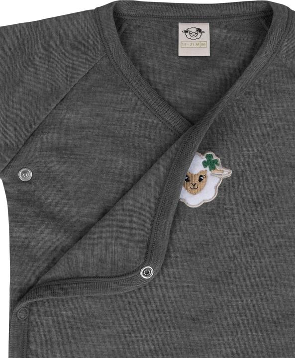 Produktbild Normani 2er Pack Baby-Body Basic Merino Wickelbody Langarm mit Knopf - 9347 (44)