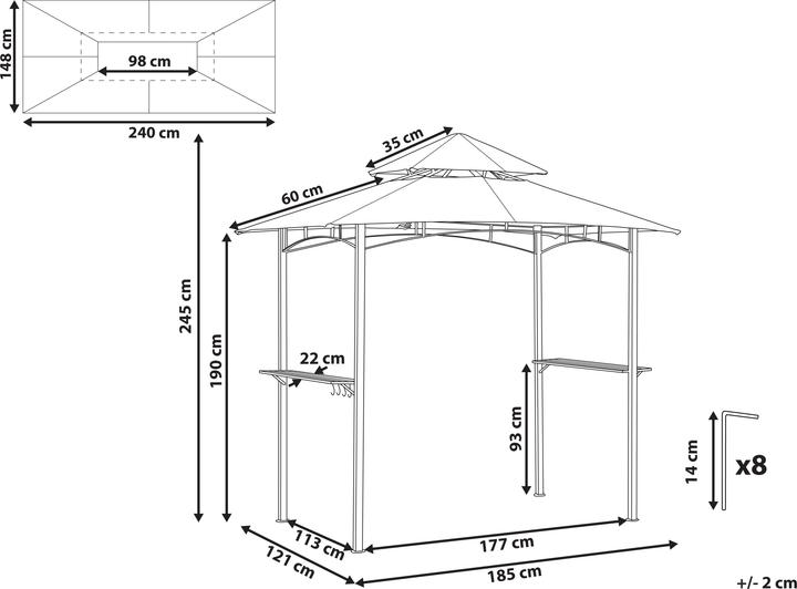 Produktbild Beliani Naro (148 cm, 240 cm)