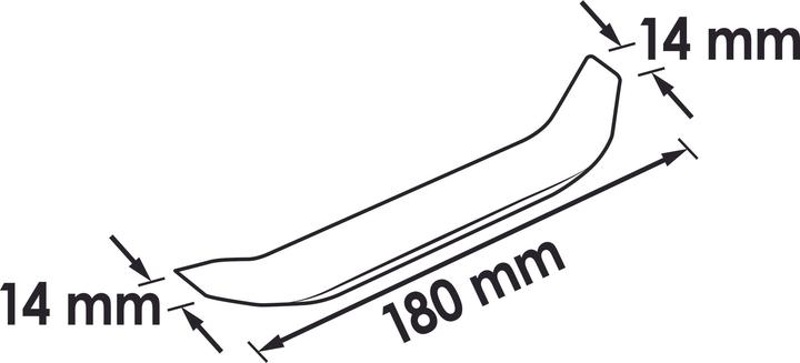 Produktbild Vigor Lösehebel ∙ stumpf ∙ beidseitig abgewinkelt ∙ V2493 ∙ 20 mm