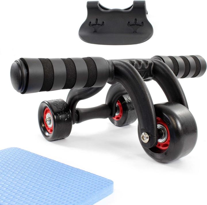 Luxtri Abdominal Wheel with Knee Pad Belly Trainer with 3 Wheels Stable AB Roller for Abs Training