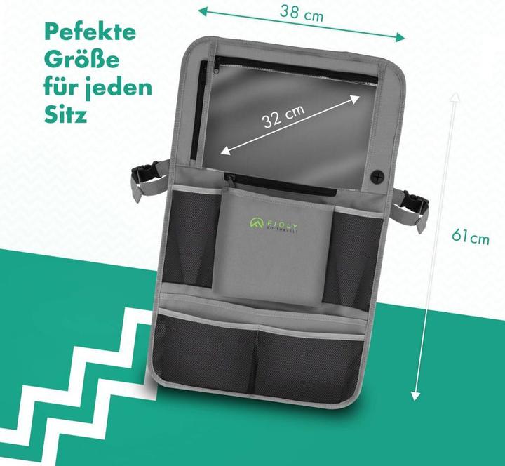 Productafbeelding Fioly Opbergtas voor hoofdsteun van auto, opbergruimte voor baby in autostoel, tas voor achterbank