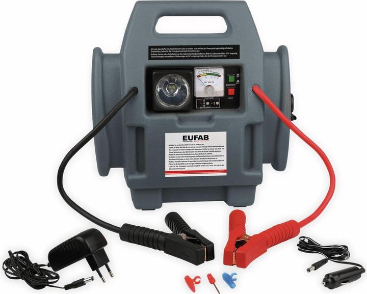 Actual product image Eufab Powerpack with compressor (600 A, 7000 mAh)