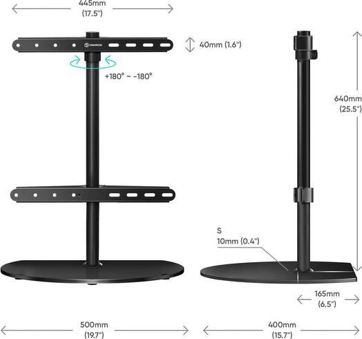 Produktbild Onkron TV SET ACC DESKTOP STAND/32-65" BLACK PT2-B (35 kg, 32" - 65")