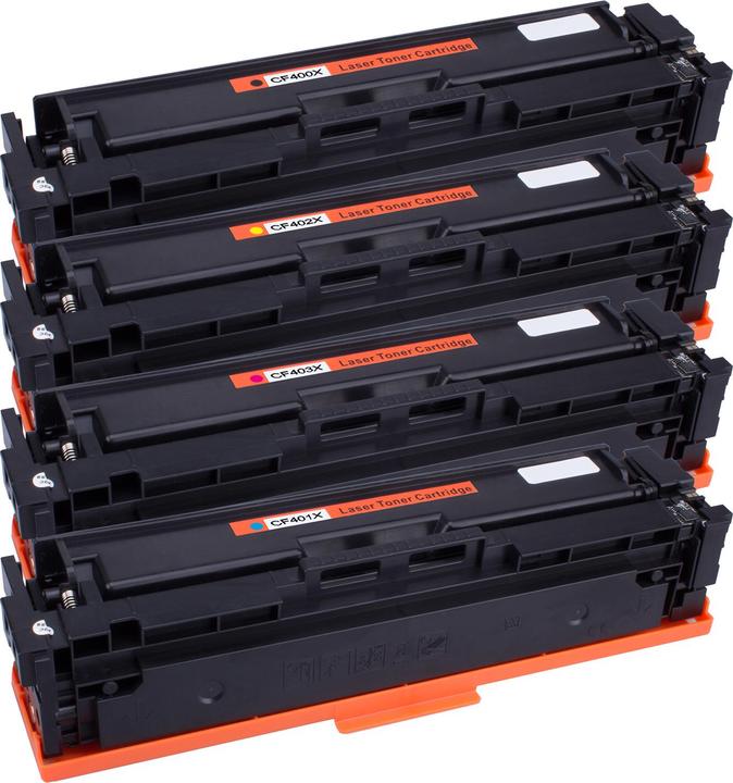 Immagine prodotto Plutoos HP CF400X, CF401X, CF402X, CF403X / 201X, toner compatibile XXL, set di 4 colori