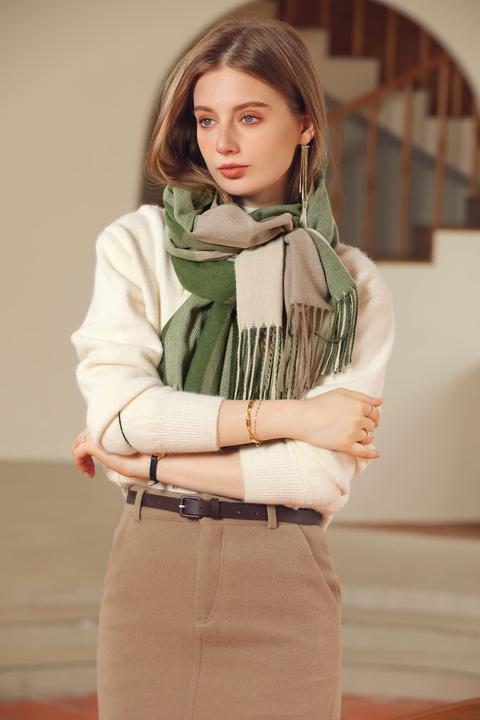 Produktbild Only-Bags.Store Winter Senior karierter Kaschmirschal, karierter Pashmina übergrosser Herbstschal Stolen