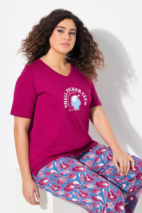 Actual product image Ulla Popken Shell Picker Club Short Sleeve Graphic Tee (58)