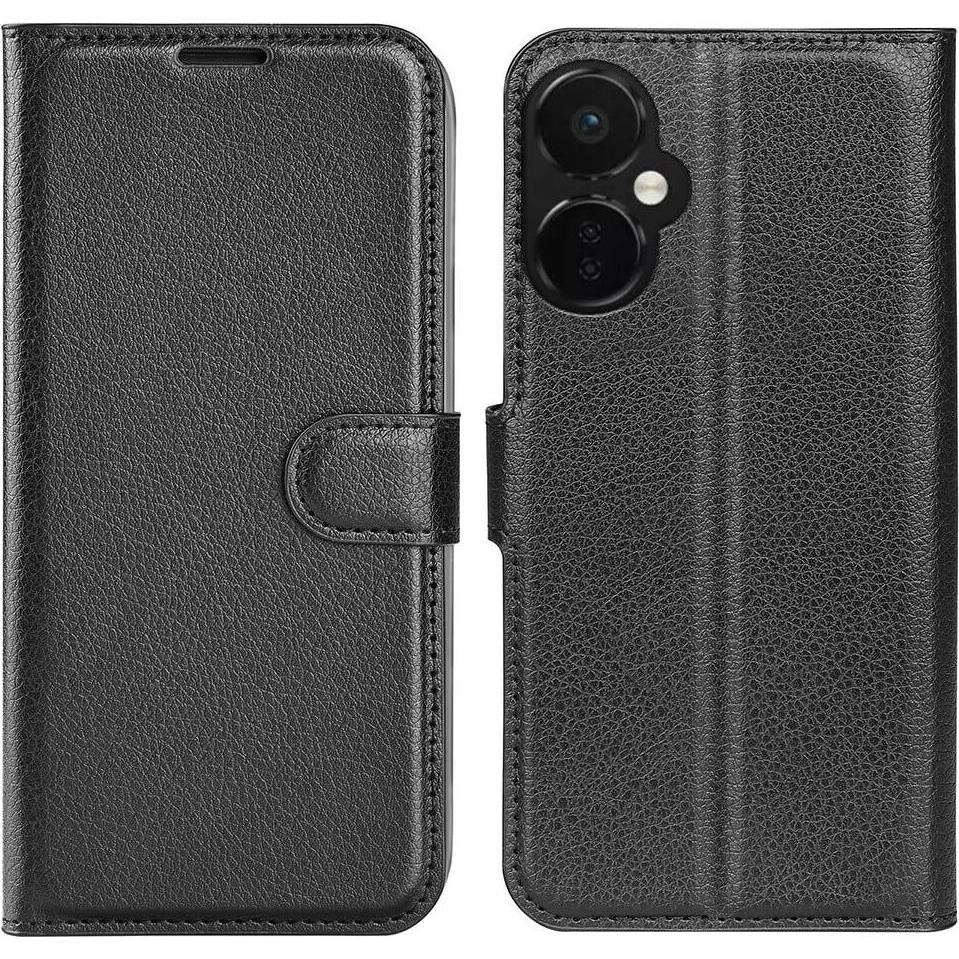 Cover-Discount OnePlus Nord CE 3 Lite - Leder Etui Hülle schwarz (OnePlus Nord CE 3 Lite), Smartphone Hülle, Schwarz