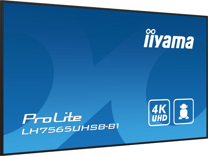 Image du produit iiyama 75" 3840x2160, Panneau UHD IPS, Teinte 1%, 8 (3840 x 2160 pixels, 74.50")