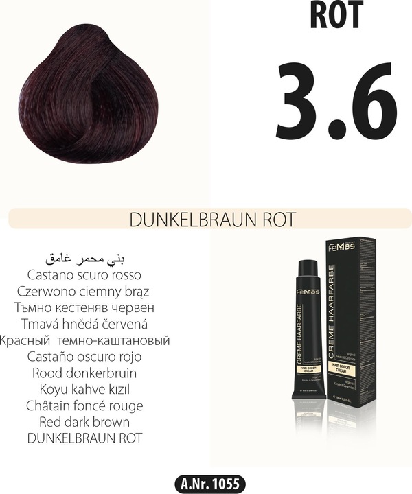 Image du produit FemMas 7.4) Coloration cheveux blond moyen cuivré 100ml
