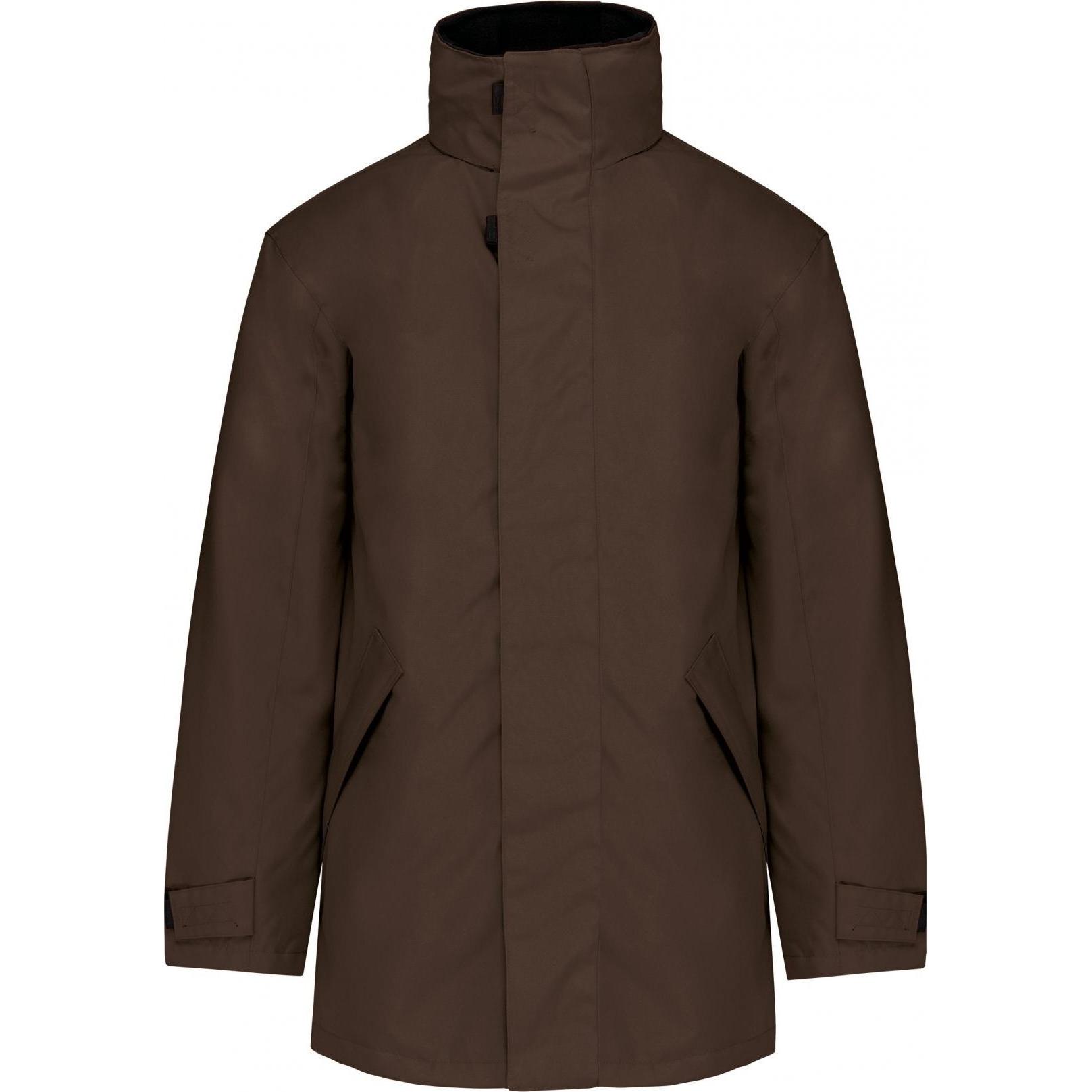 Kariban, Herren, Jacke, Parka mit gestepptem Futter (M), Braun, M