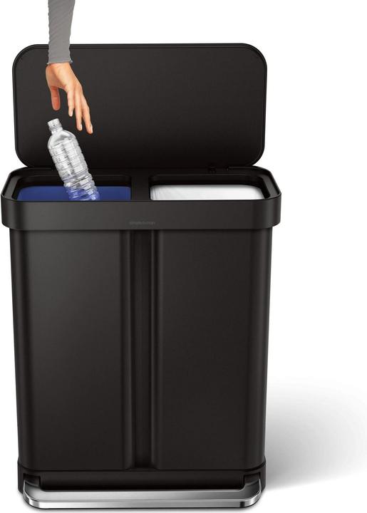 Actual product image Simplehuman Abfalleimer Step Can 34+24 l Schwarz (58 l)