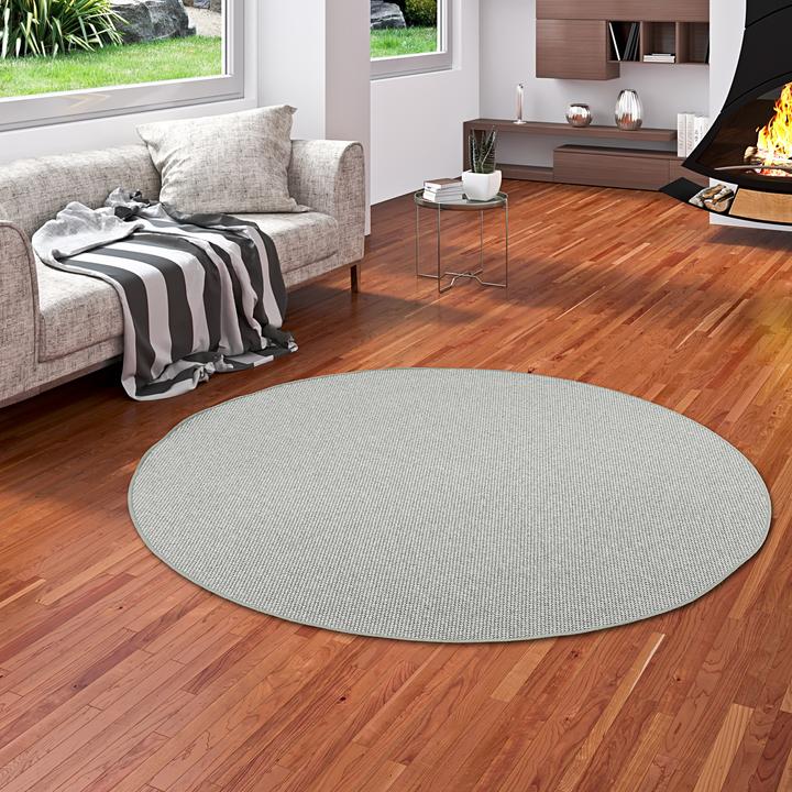 Produktbild Bentzon Natur Flachgewebe Teppich Rund in 6 Farben 4 Grössen (133 x 133 cm)