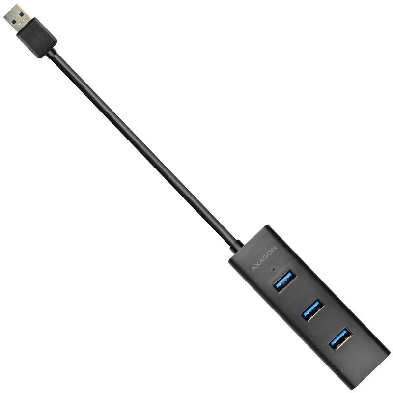 Thumbnail - Axagon HUE-S2B (USB-C, 4 Ports), Dockingstation + USB Hub, Schwarz