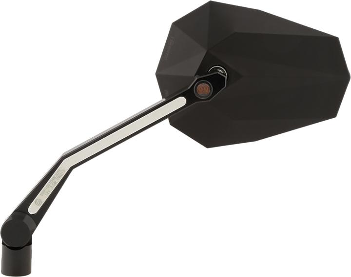 Actual product image Highsider Mirror STEALTH -X4 with LED indicator / position light black