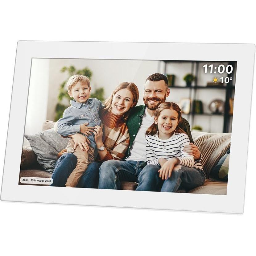 Krüger&Matz Kruger&Matz digitaler Bilderrahmen FRAMEO Wi-Fi 10 1" weiss, Digitaler Bilderrahmen