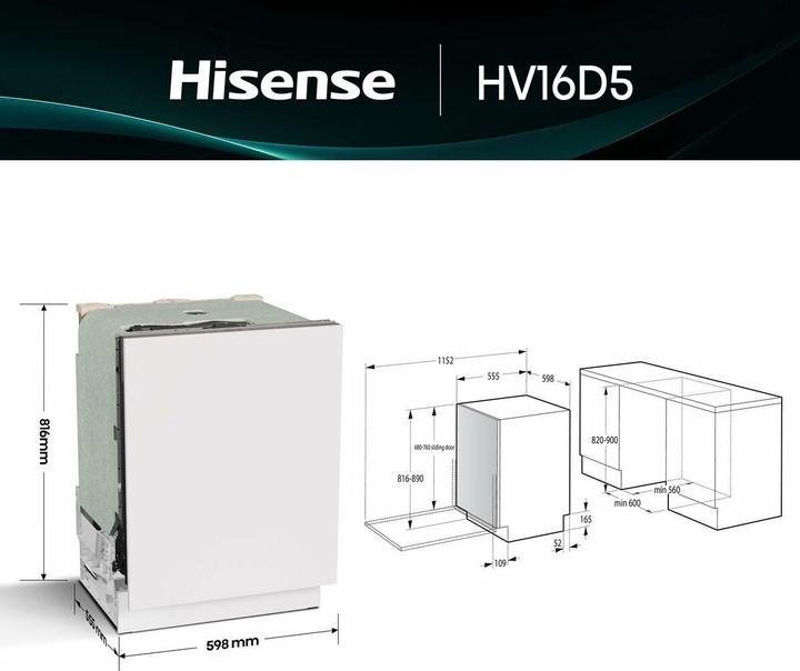 Immagine prodotto Hisense Dishwasher HV16D5