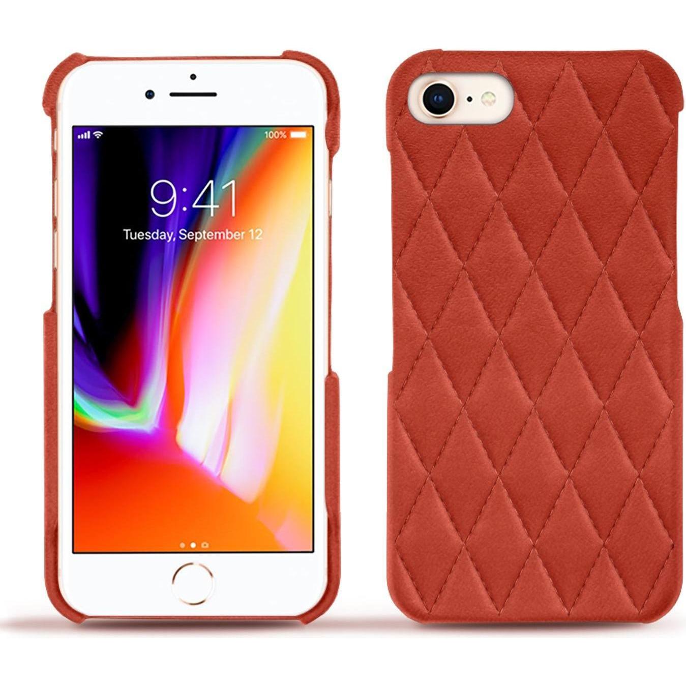 Noreve Lederschutzhülle (Apple iPhone 8), Smartphone Hülle, Orange
